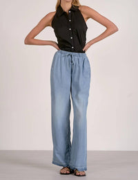 Elan - Drawstring Tencel Denim Pants