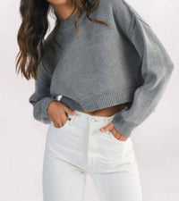 Rowan + Riot - Exposed Seams Crop Sweater