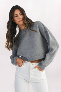 Rowan + Riot - Exposed Seams Crop Sweater