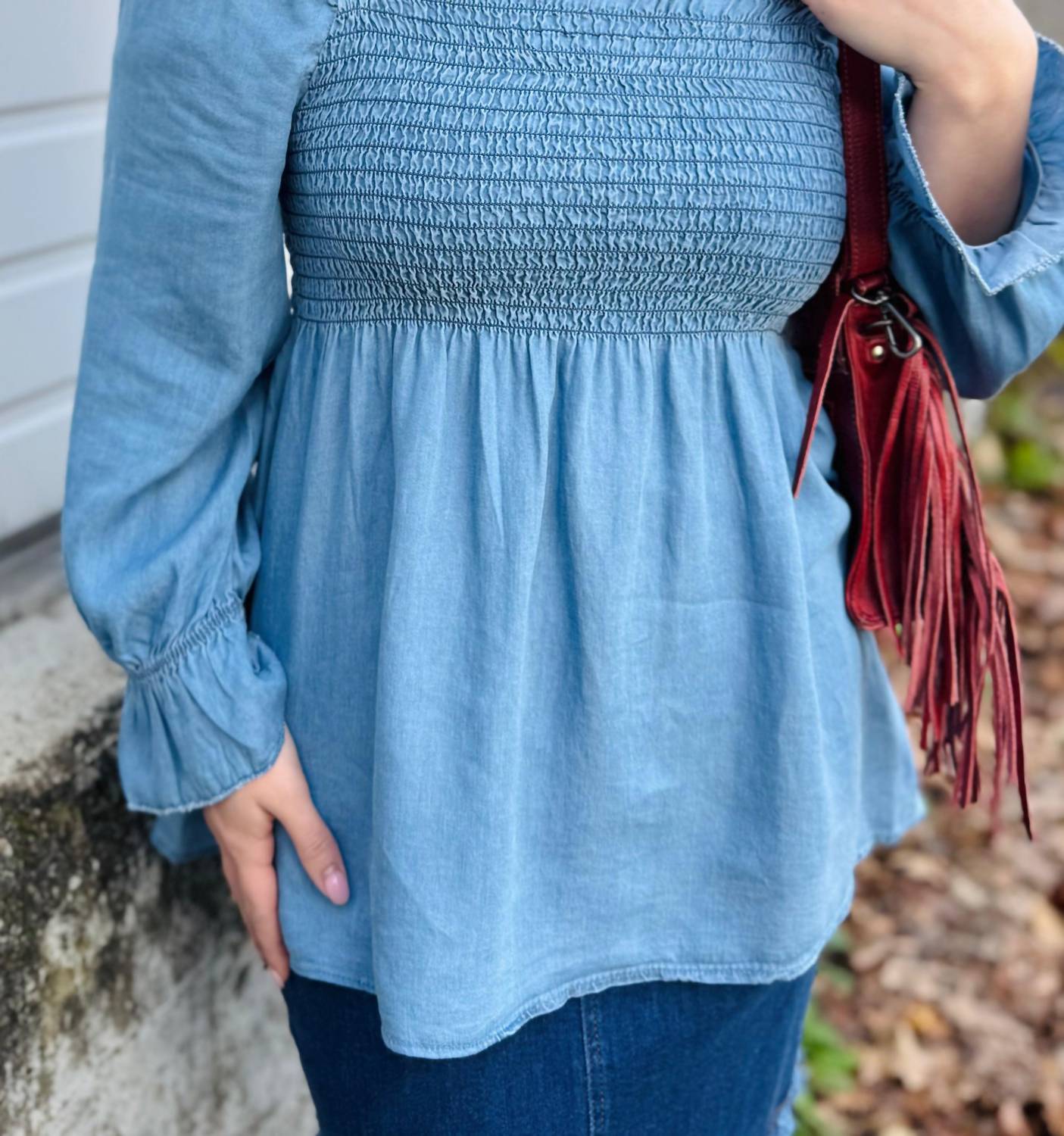 M made in Italy Georgie Top in italy georgie top in marine - women's blouse - view 4