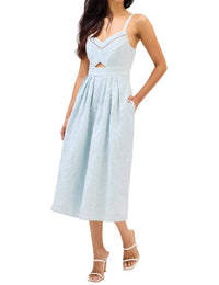 0 Limit Fashion - Embroidered Natalie Midi Dress