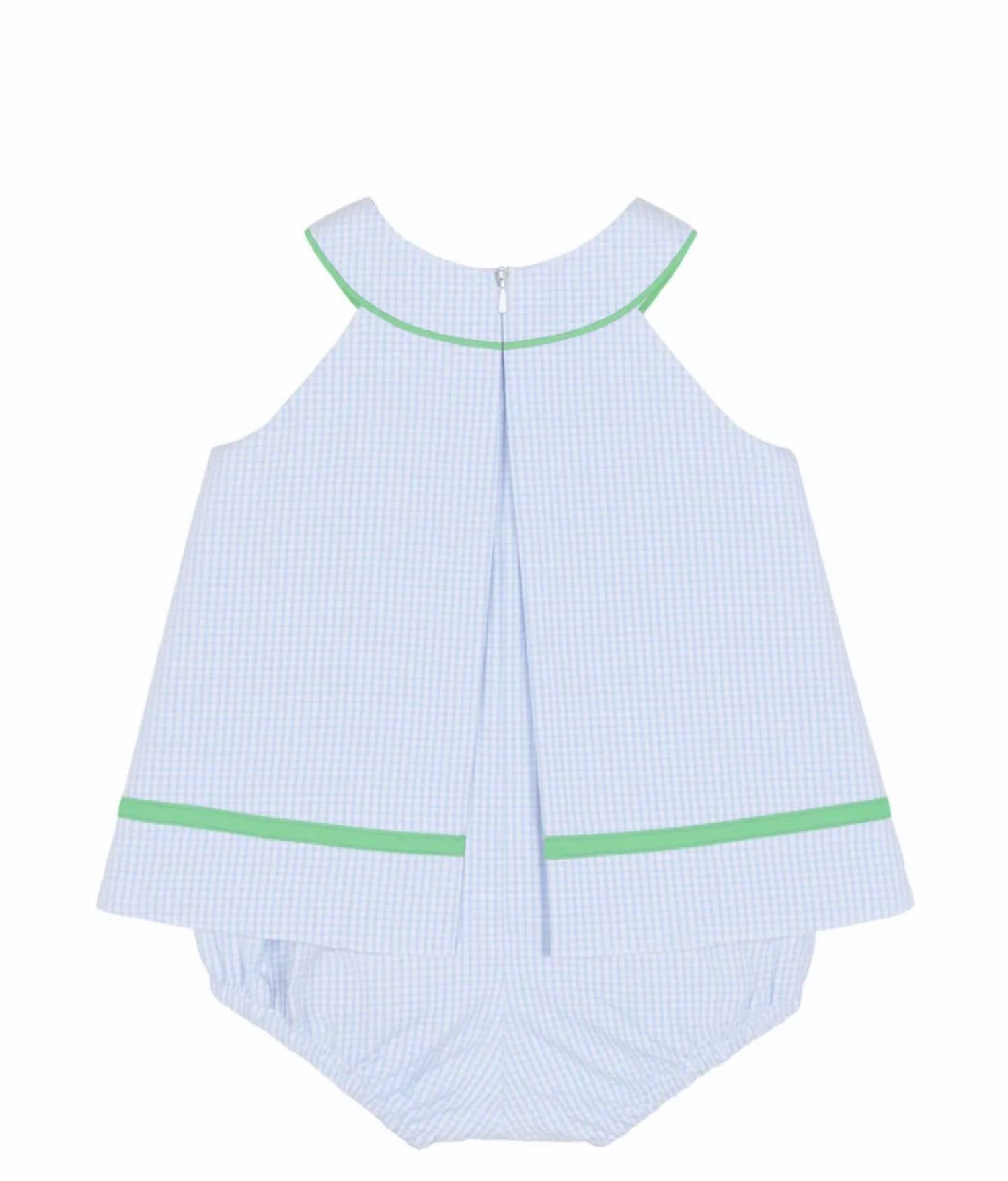 Florence Eiseman - Girls Golf Cart Seersucker Romper