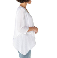 Cut Loose - Double Layer V-neck 3/4 Sleeve Top