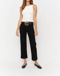 Oliver Logan - Addington Mid Rise Wide Leg Crop Jean