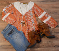 R Cinco Ranch Taos Tunic in multi - women's shirt - detail view