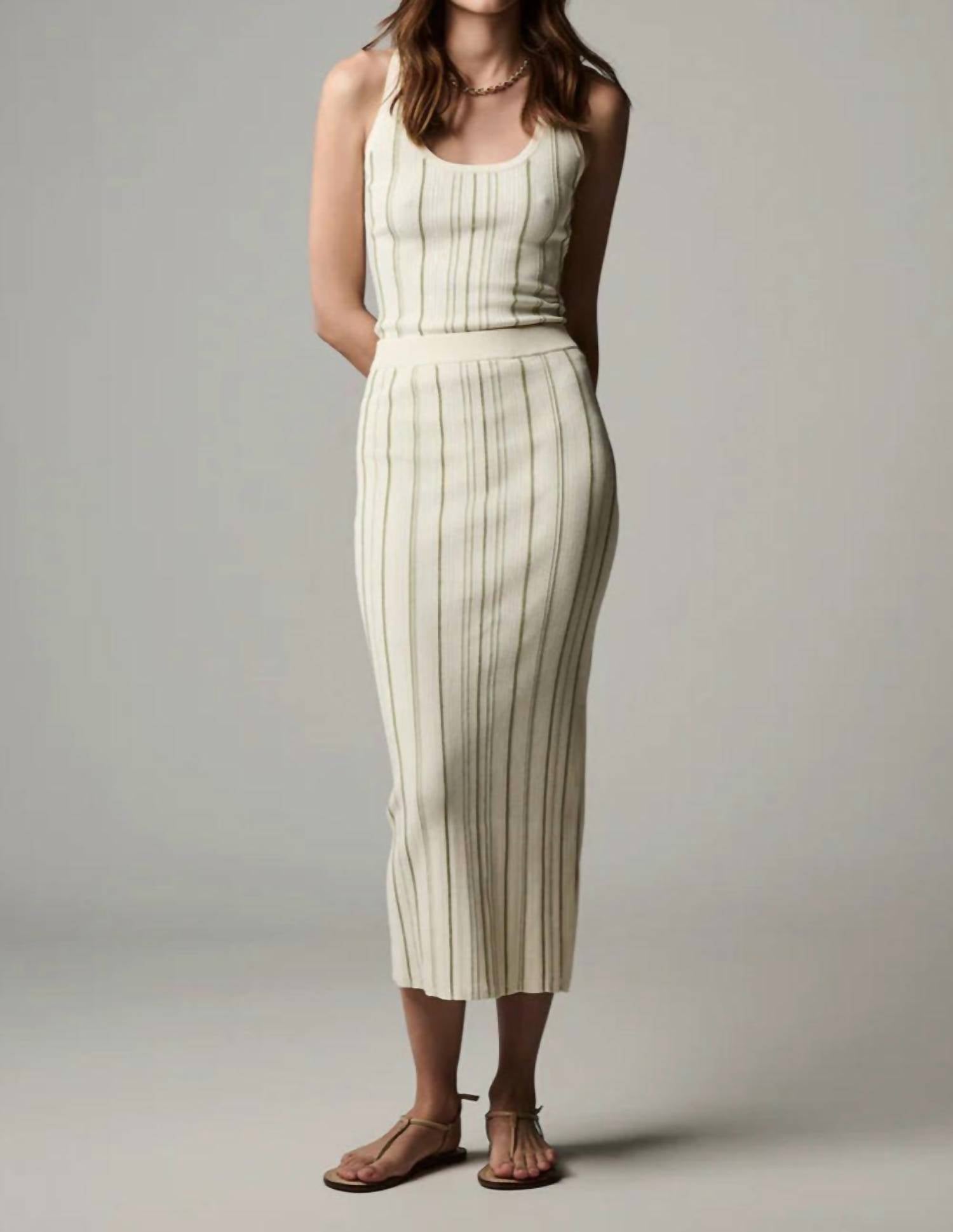 Hevron - Peony Knit Skirt
