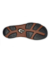 OluKai Men's Moloa Leather Slip-on Shoes in black toffee - men's loafer - view 4
