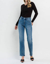 Flying Monkey - Illuminate High Rise Straight Jeans