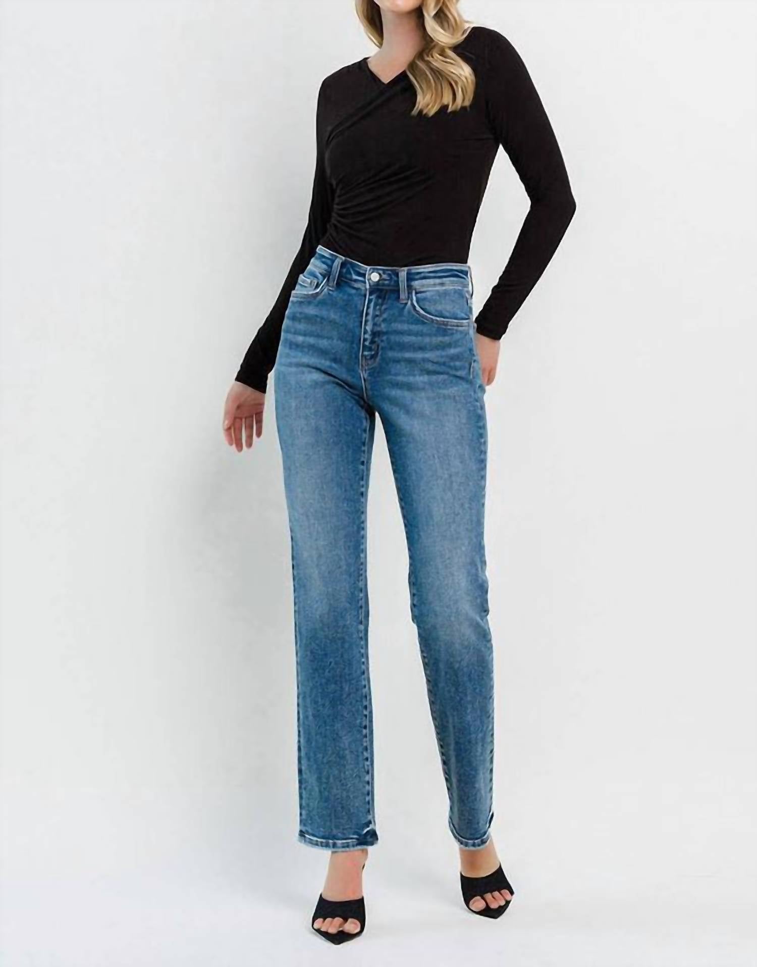 Flying Monkey - Illuminate High Rise Straight Jeans