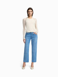 7 For All Mankind Calie Straight Ankle Jeans in charleston - women's jeans - alternate view