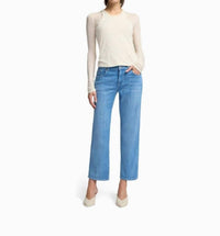 7 For All Mankind Calie Straight Ankle Jeans in charleston - women's jeans - detail view