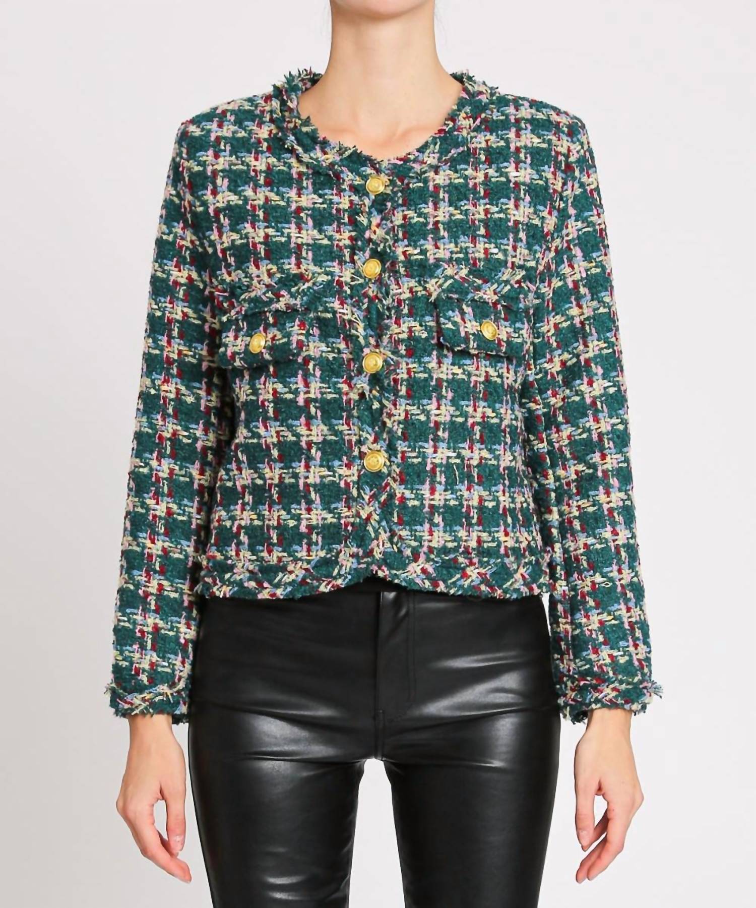 Beulahstyle - Tweed Cropped Blazer