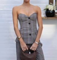 Olivaceous - Toasted Plaid Top