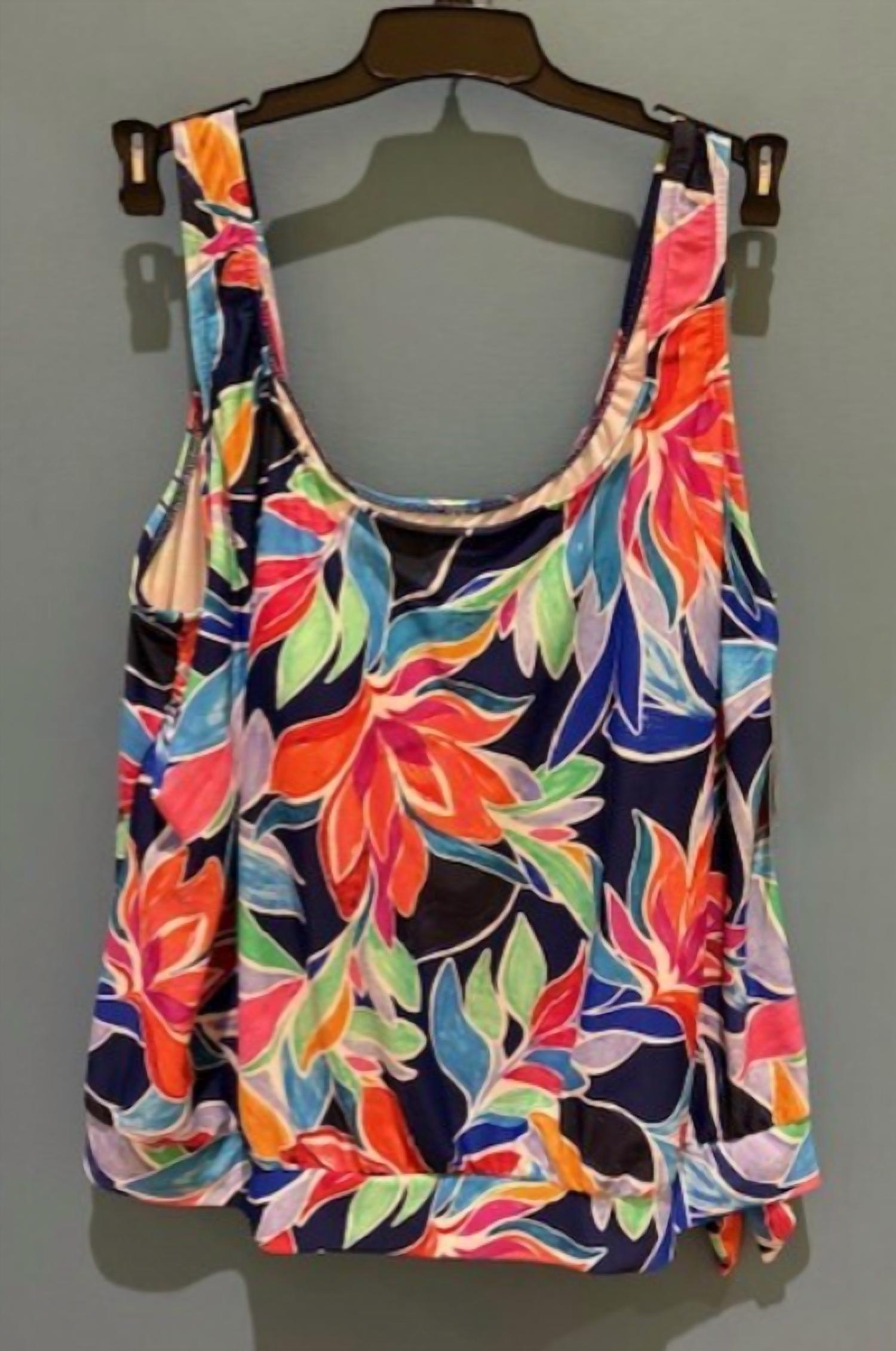Maxine Of Hollywood - Women's Blouson Tankini - Plus