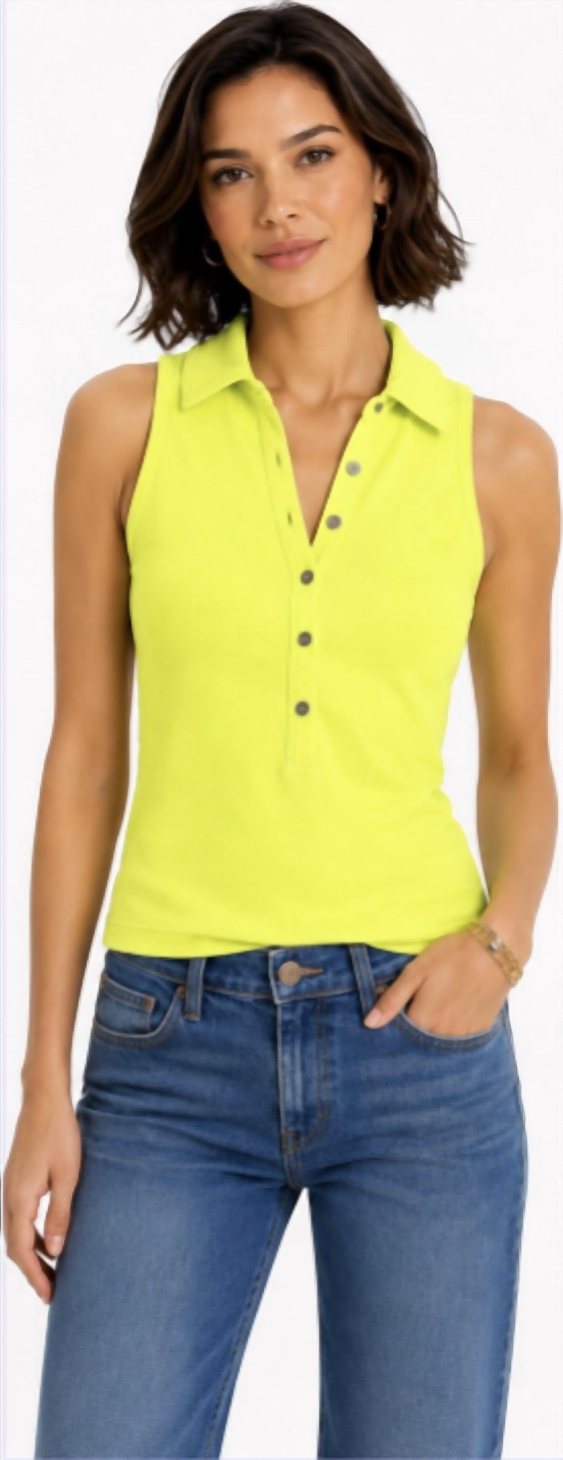 Michael Stars - Norah Sleeveless Polo Top