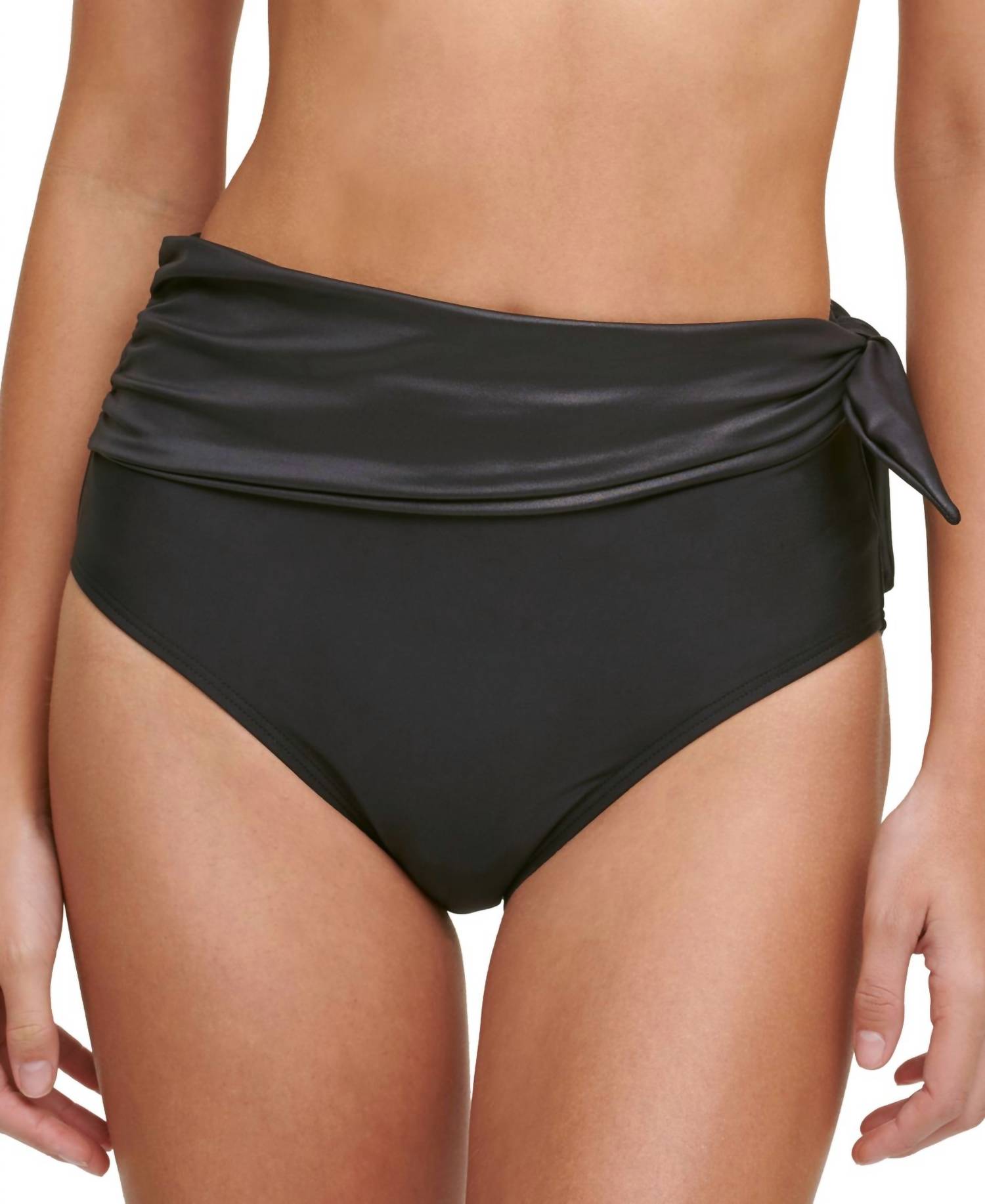 Dkny - Sash High-Waist Bikini Bottoms