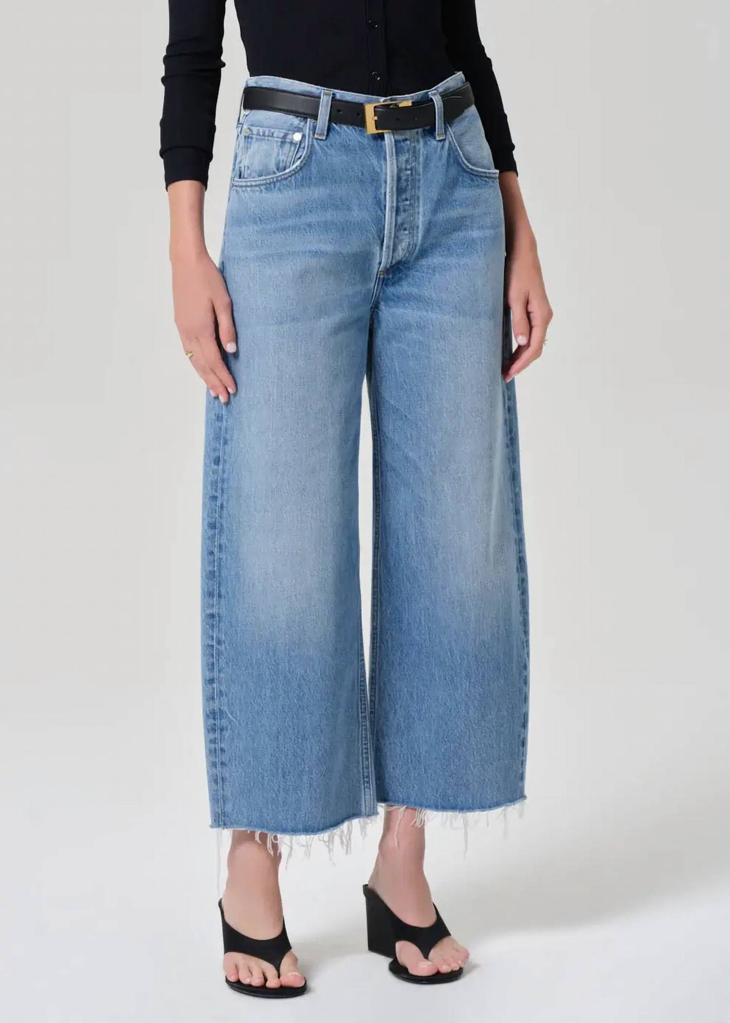 Citizens Of Humanity - Ayla Raw Hem Crop Baggy Jeans
