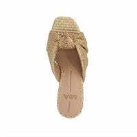 Mia - Women's Hania Raffia Knot Block Heel Sandals
