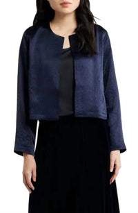 Eileen Fisher - Round Neck Cropped Jacket