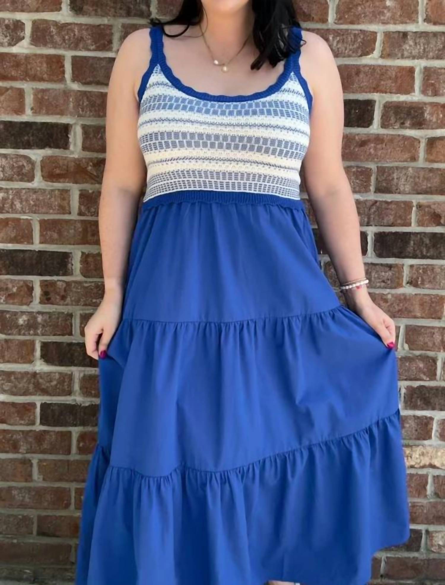Skies Are Blue - Smocked Midi Dress