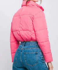 Love Tree - Puffer Jacket With Zipper And Snap Closure
