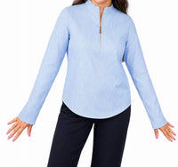 Lulu-B - Rhinestone Quarter-zip Top