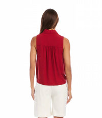 Karen Kane - Selestine Sleeveless Tie Front Top