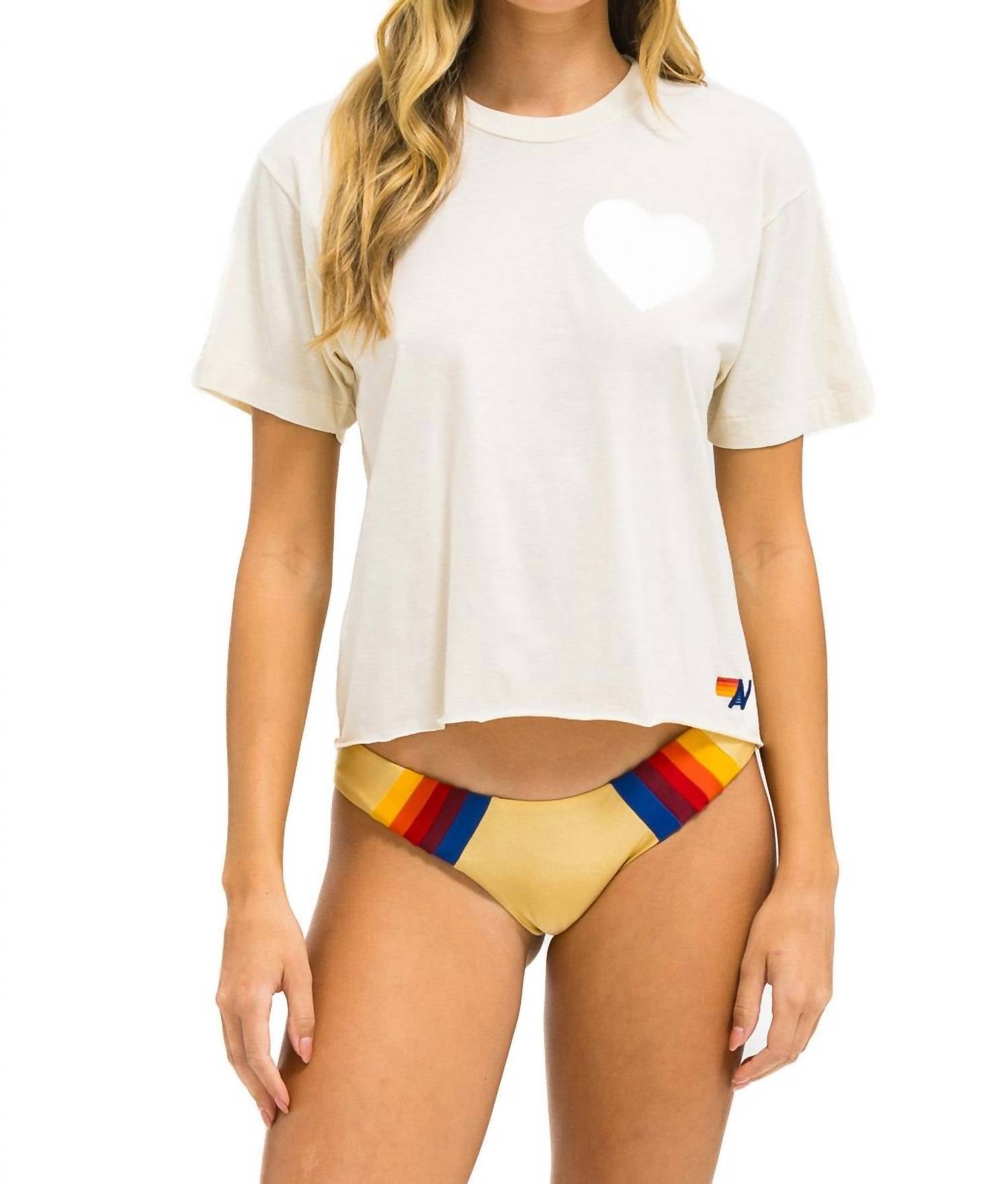 Aviator Nation - Boyfriend Glitter Heart Tee