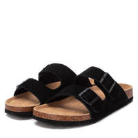 Xti Men's Cork Footbed Suede Leather Sandals in black - men's sandal - view 4