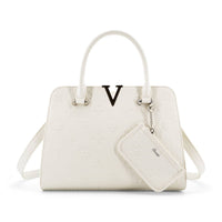 Like Dreams Women's Midori Satchel Chromatic Pattern Crossbody Bag in white - women's bag