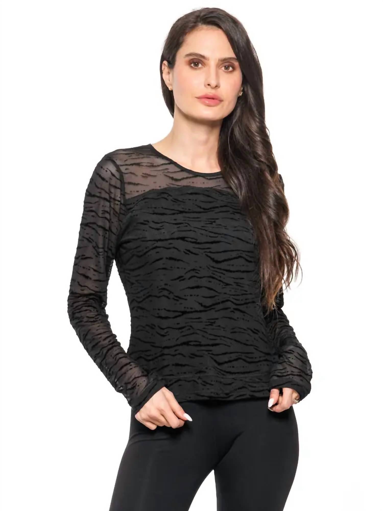 Adore - Velvet Burnout Lace Top