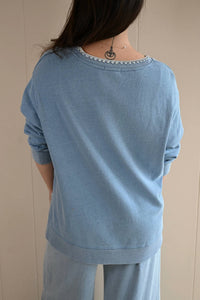 Z Supply - Women's Maple V Neck Whipstitch Denim Top