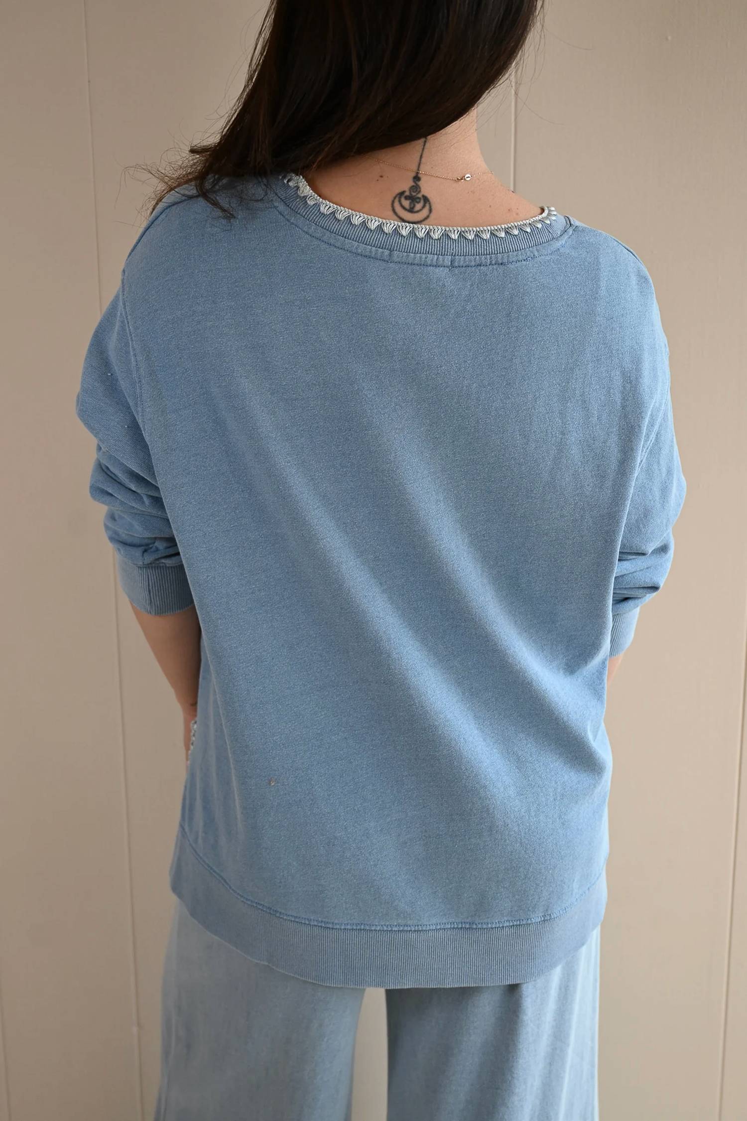Z Supply - Women's Maple V Neck Whipstitch Denim Top