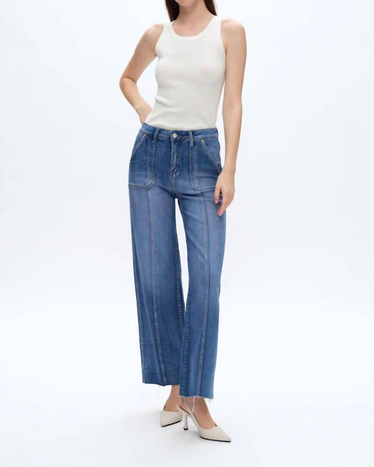 Bayeas - Jess High Rise Relaxed Straight Denim Jeans