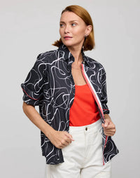 Hinson Wu - Long Sleeve Ribbon Print Reese Blouse