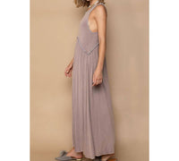 Pol - Front slit knit maxi dress