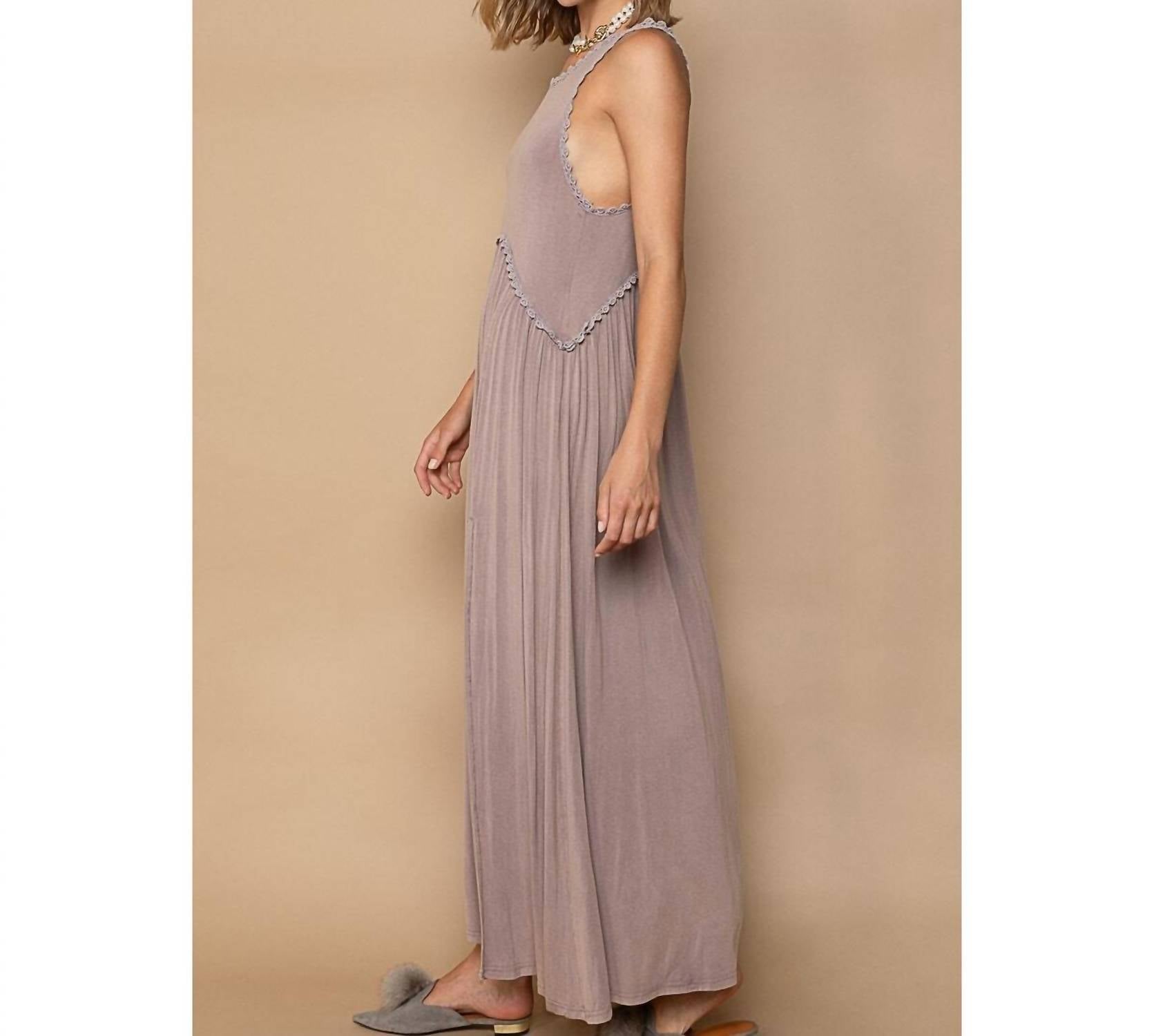 Pol - Front slit knit maxi dress