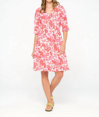oneseason Antigua Middy Indi Dress in pink - women's dress