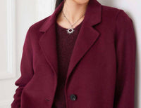 Karen Kane Oversized Brushed Blazer in eggplant - women's jacket - view 6