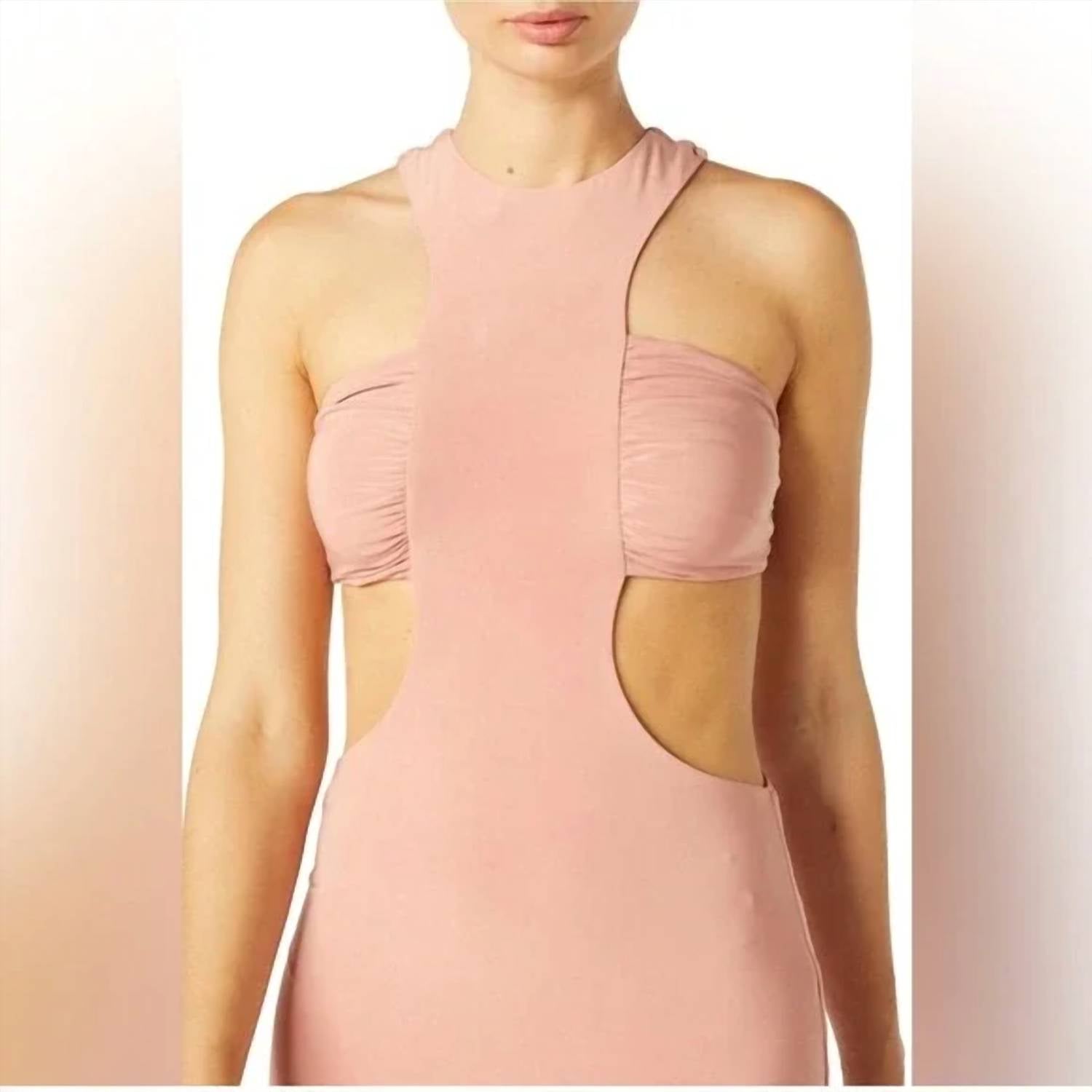 Misa Los Angeles - Lyra Cut Out Jersey Knit Maxi Dress