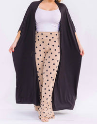 Karen T Design Dotted Print Pant Set in beige - women's sleepwear - view 5