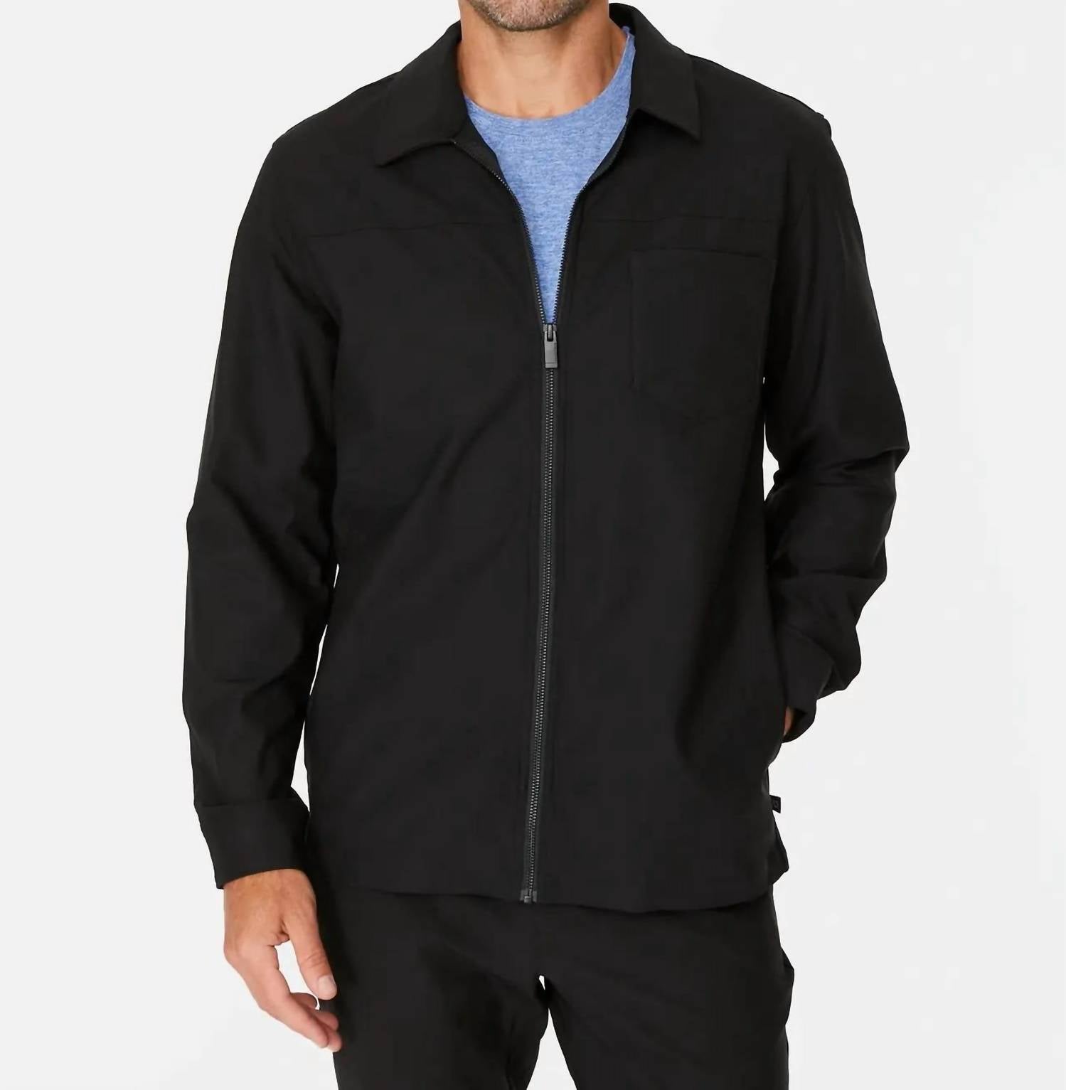7Diamonds Infinity 4-way Stretch Jacket in black - men's jacket - detail view