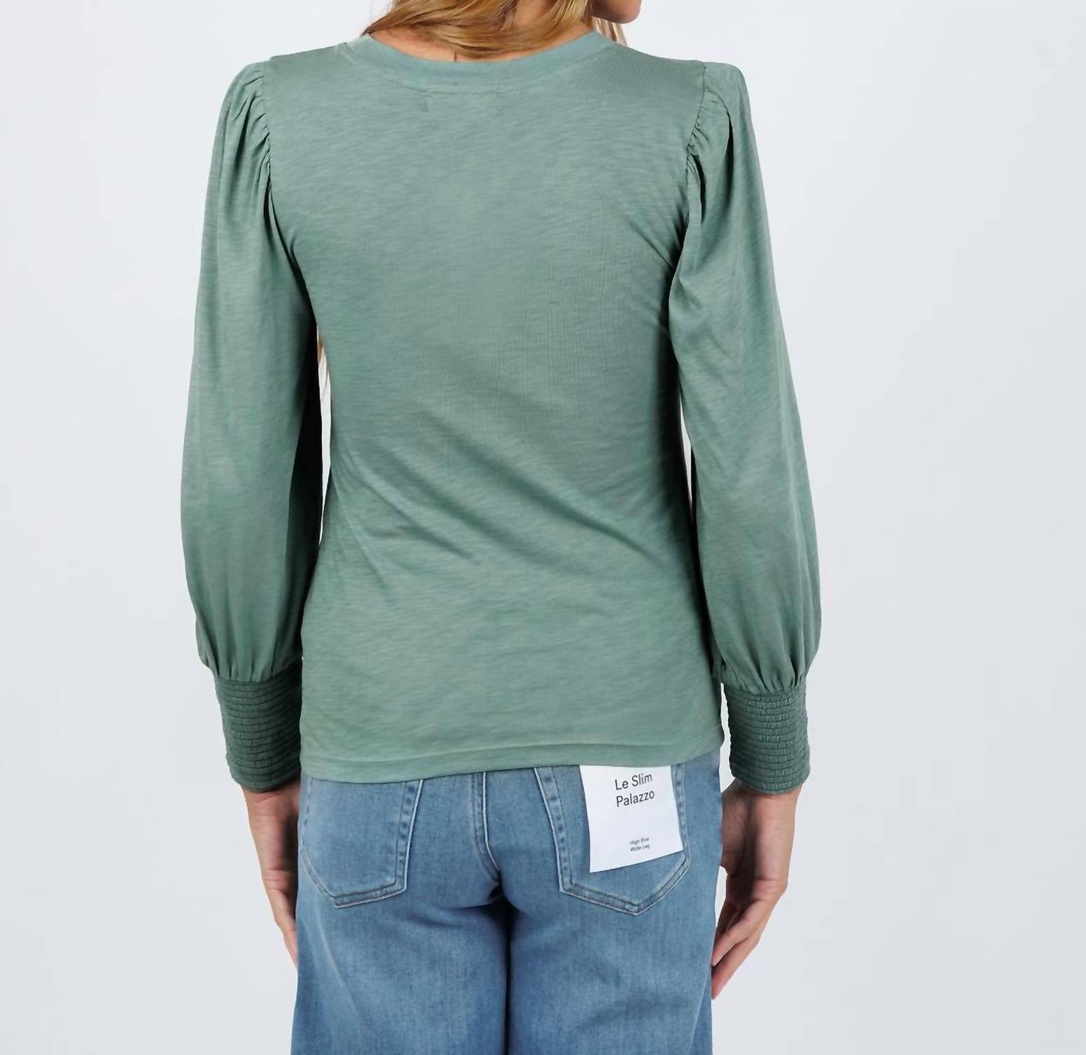 Nation Ltd - Loren Smocked Peasant Tee