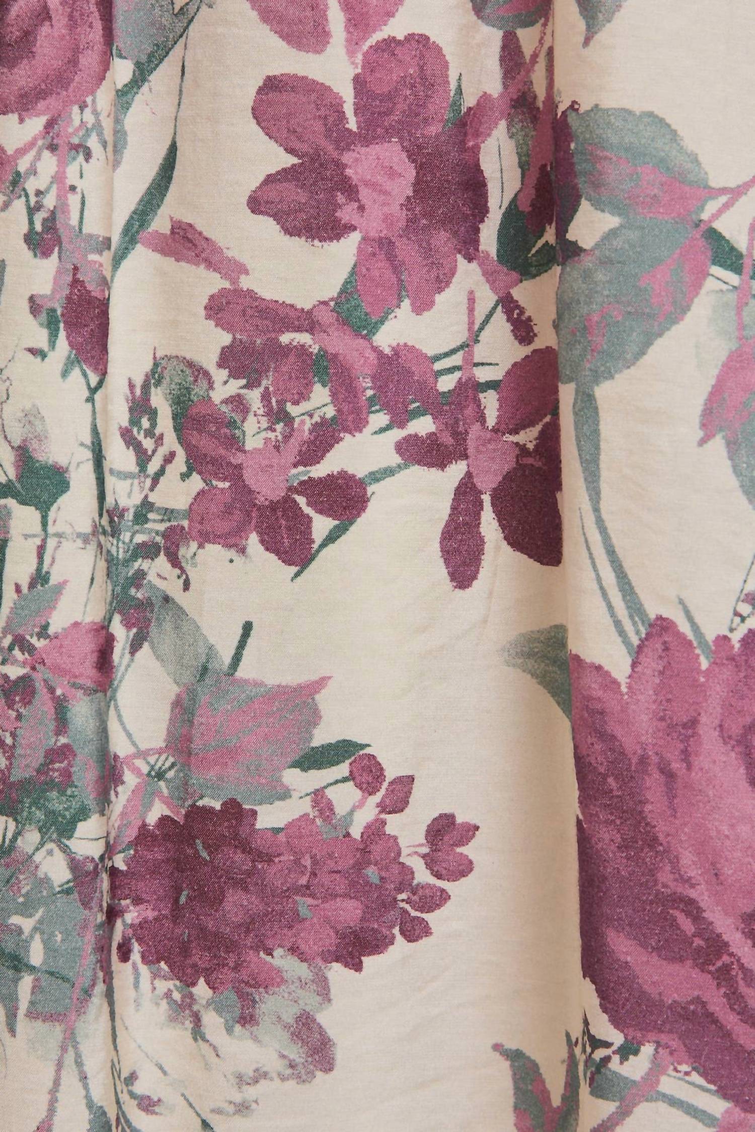 Gilli - Front Bow Tie Long Sleeve Print Midi Dress