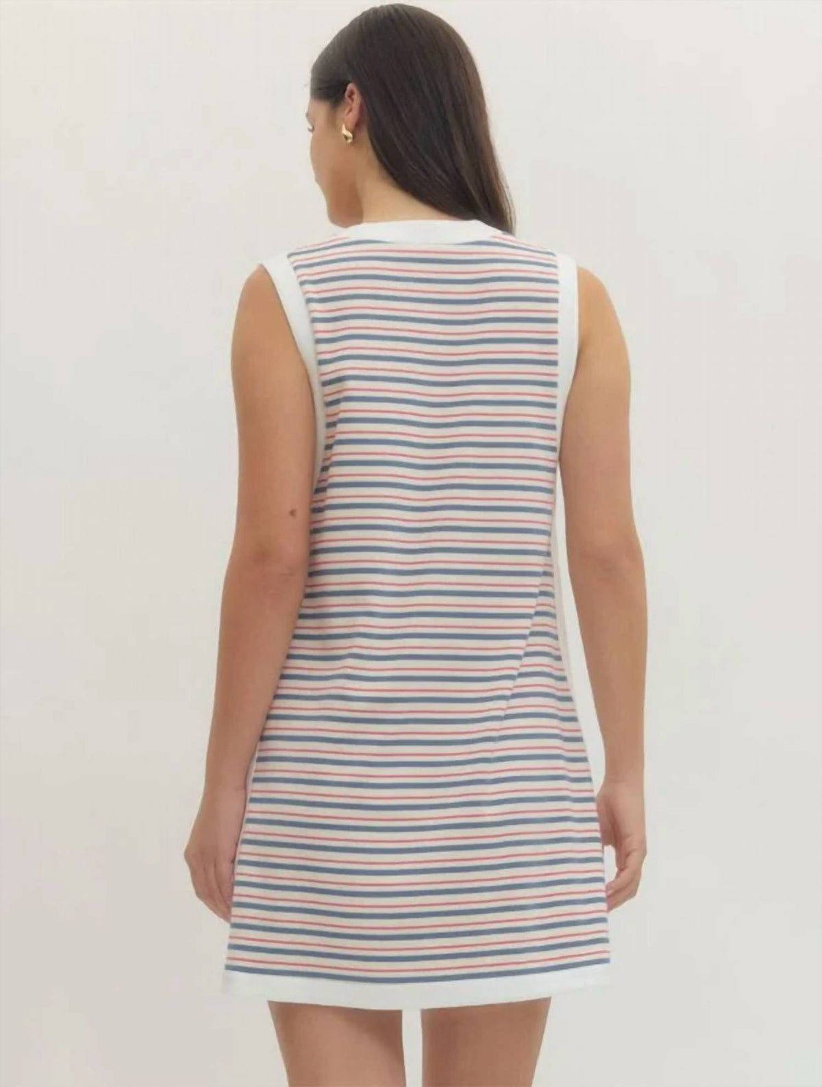 Entro - Americana Jersey Knit Mini Dress