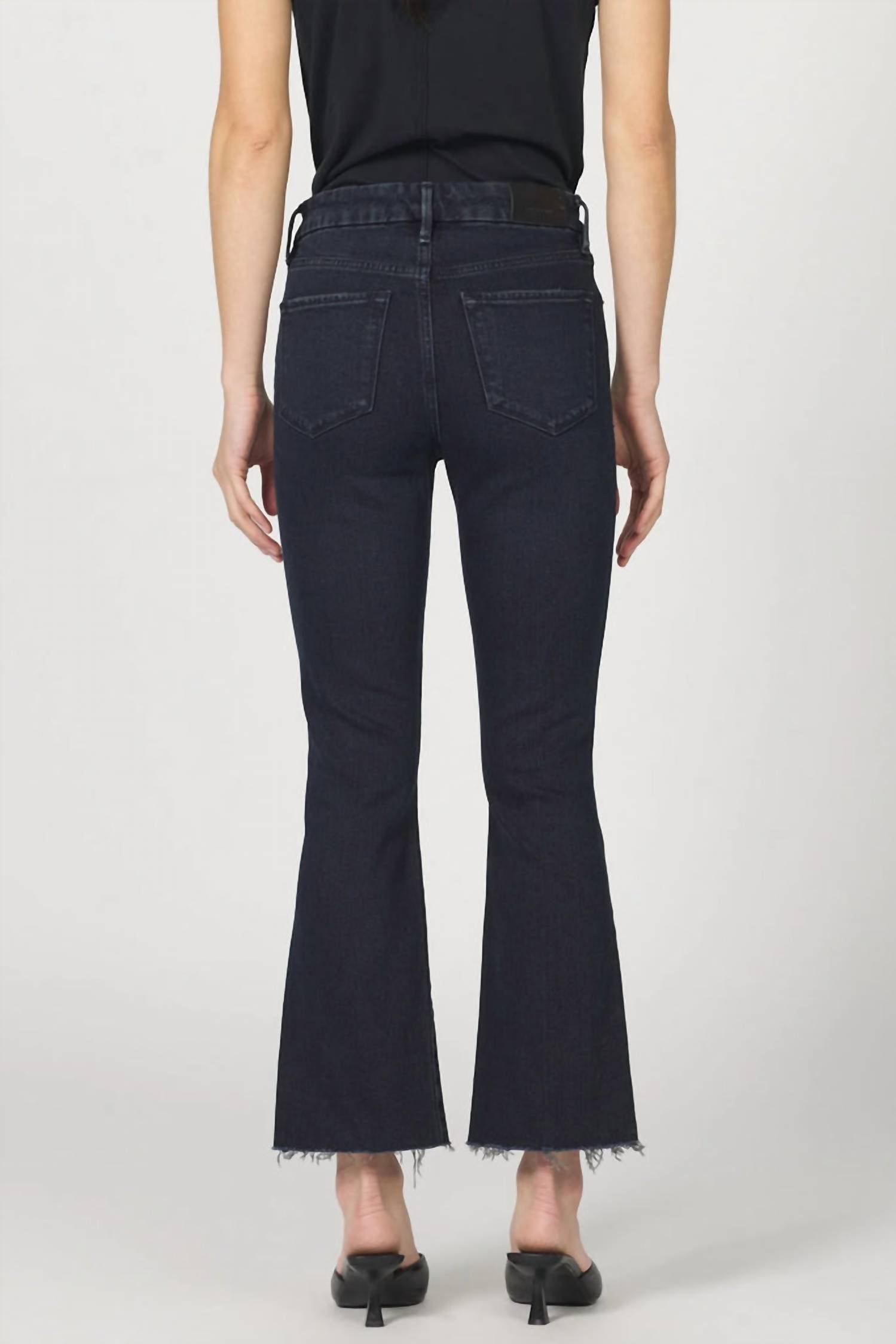 DEAR JOHN DENIM Jeanne Crop Flare Jeans in joji - women's jeans - detail view