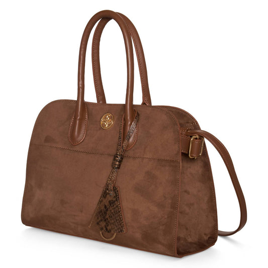 Like Dreams - Women's Aurora Suede Tassel Top Handle Bag