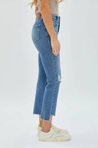 Hidden - Happi Crop Flare With Step Hem Jeans
