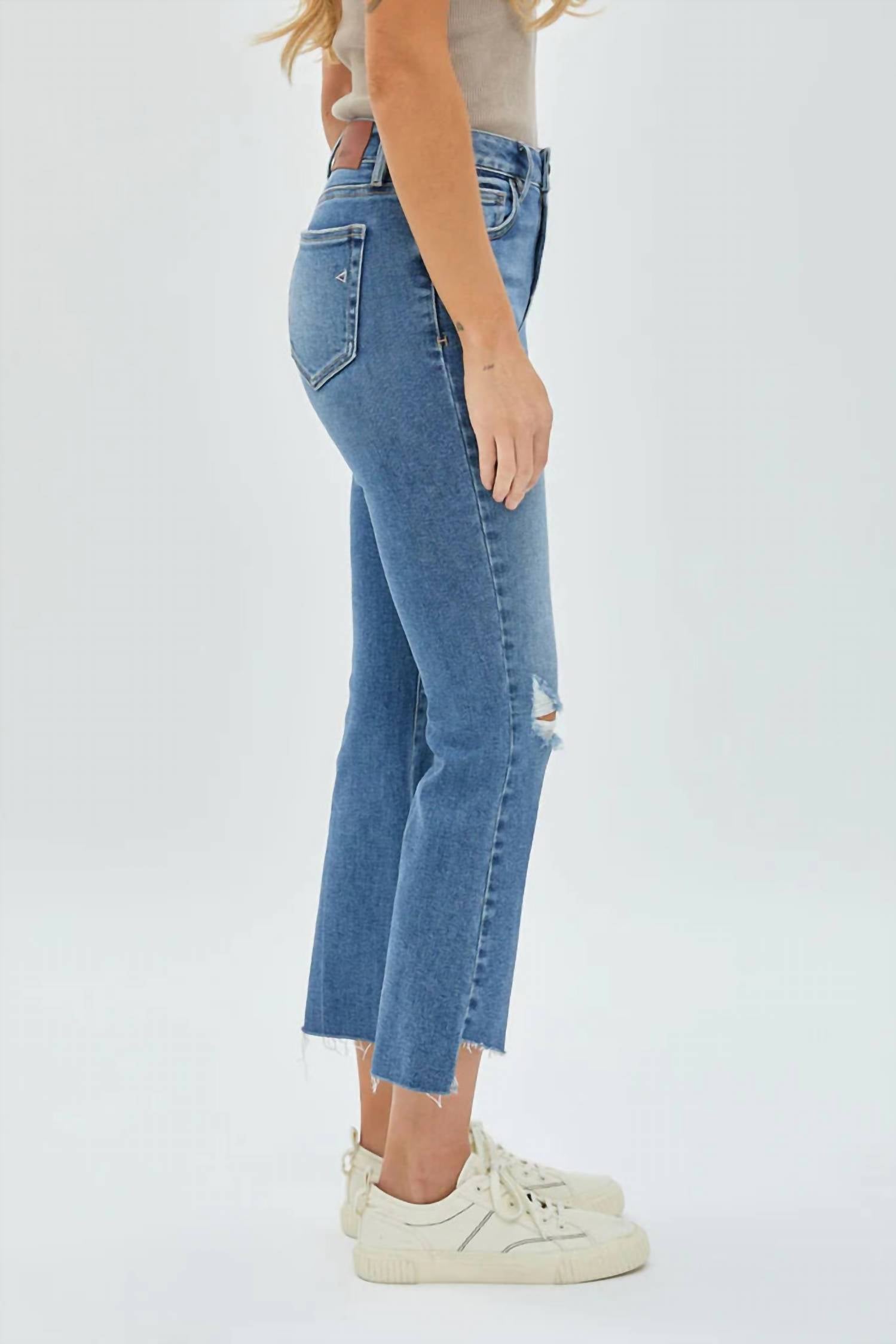 Hidden - Happi Crop Flare With Step Hem Jeans