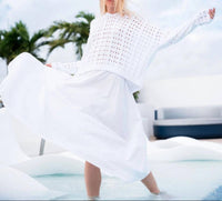 Planet By Lauren G. - Cool Open Knit Textured Hoodie